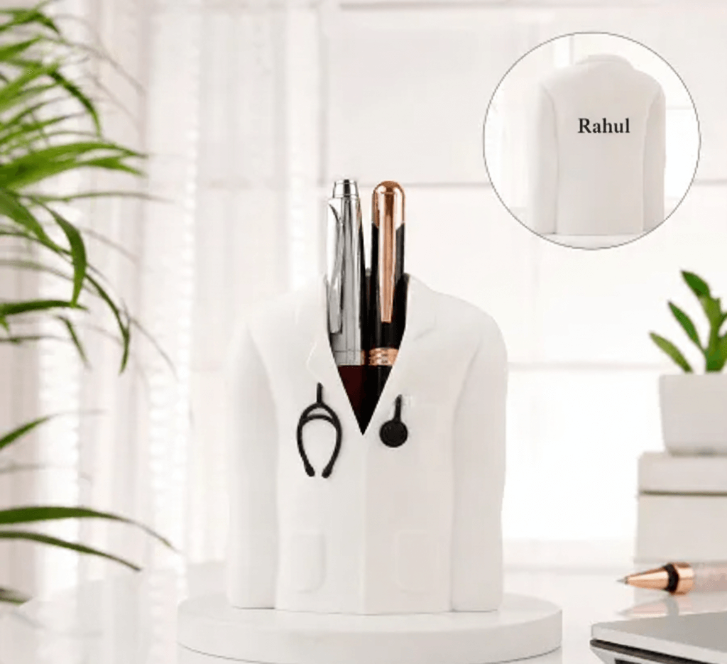 Personalized Doctor Coat Pen Stand