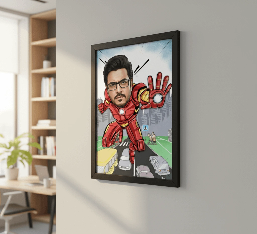 Customized Iron Man Caricature Frame - Image 2
