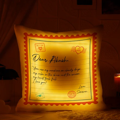 Personalized Letter Of Love Cushion - Image 2